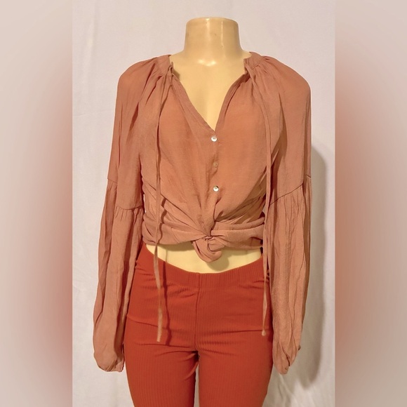 Blu Pepper for Anthropologie Button-Down Flowy Blouse - Picture 3 of 9